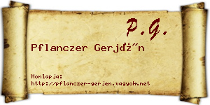 Pflanczer Gerjén névjegykártya